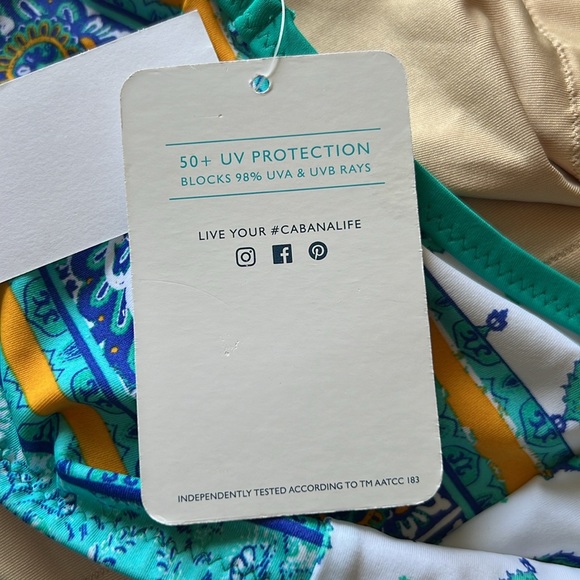 NWT Cabana Life Santorini High Neck Bikini Top XL - Picture 7 of 7